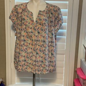 Vibrant Floral Women's Blouse